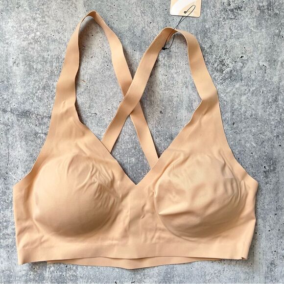 Lively Beige Cross Back Bralette L - Picture 1 of 4